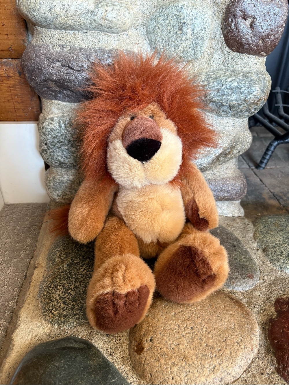 Vintage Russ Lion Plush Maximilian Furry black nose cream Brown rusty mane